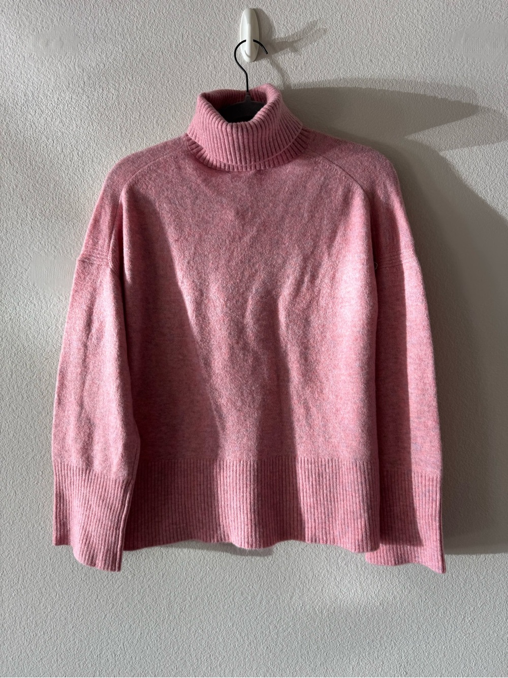 J. Crew Soft Pink Turtleneck Sweater